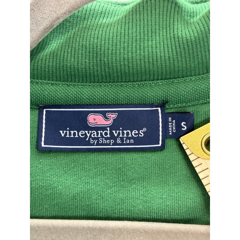 Vineyard Vines Women's Shep Shirt Quarter Zip Green Pullover Size S - Picture 3 of 12